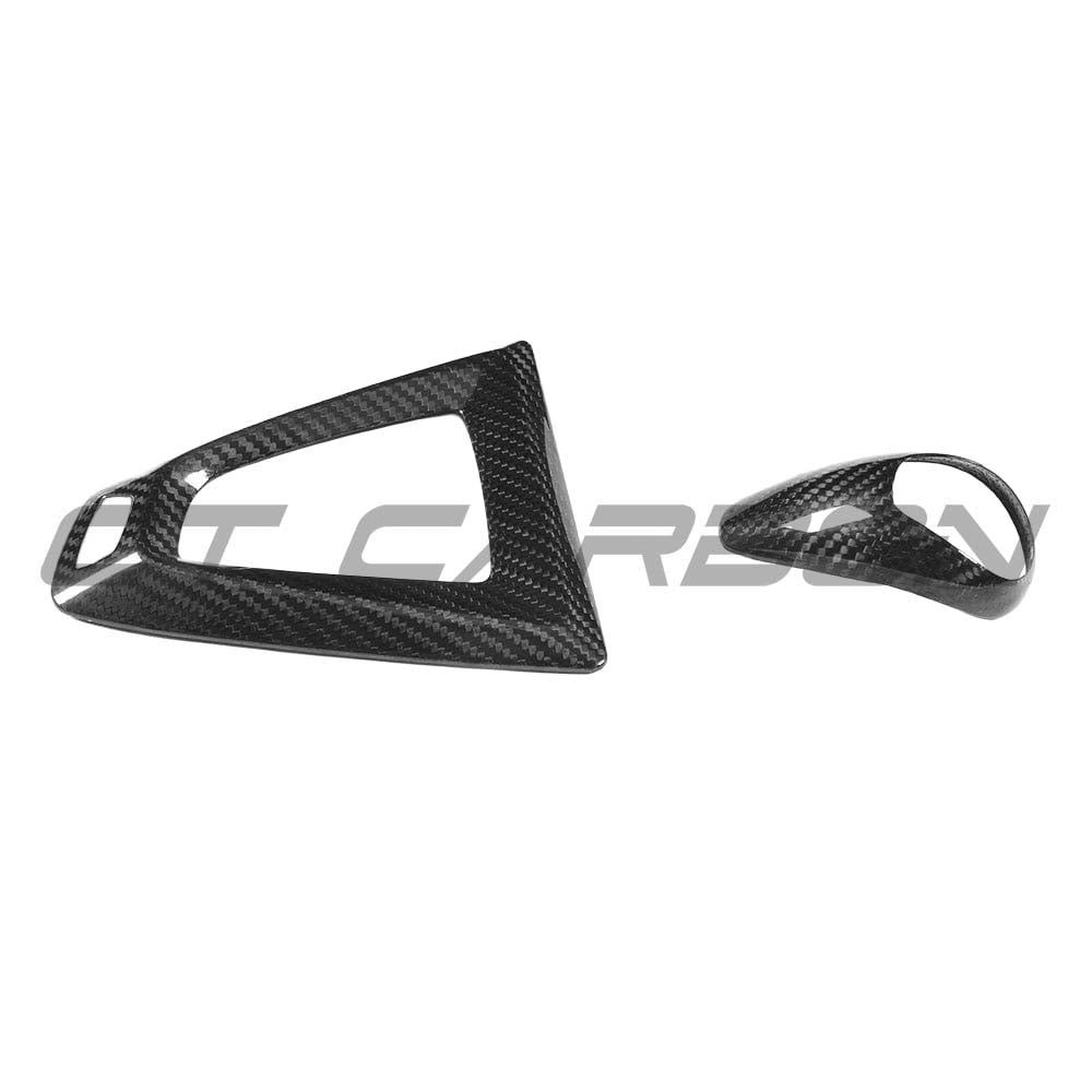 BMW Fxx M car DCT shifter and surround set by CT Carbon, LHD interior accessories with carbon fiber finish and detailed design