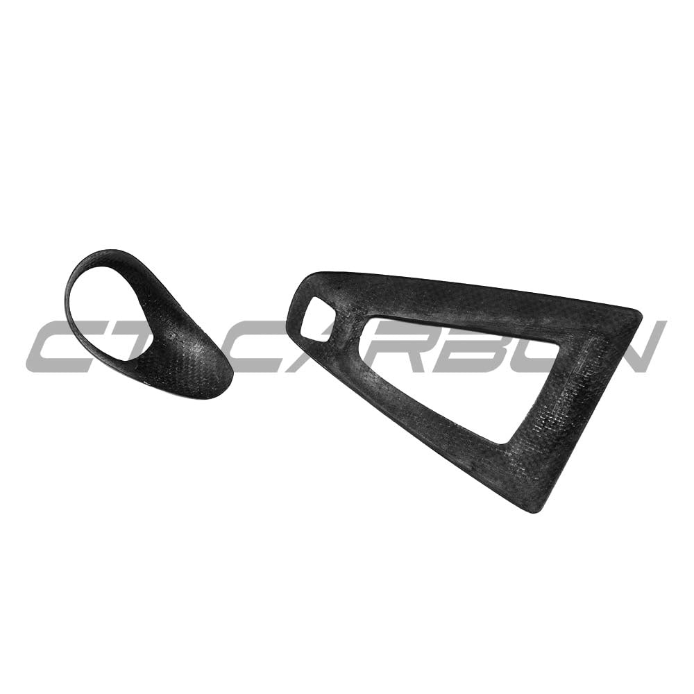BMW Fxx M car DCT shifter and surround set by CT Carbon, RHD interior accessories with carbon fiber finish.