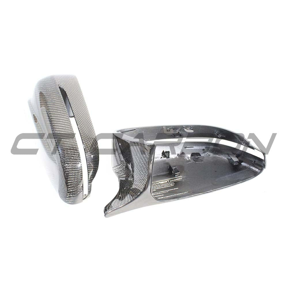 BMW 3, 4, 5 Series G20, G21, G22, G26, G30, G31 carbon fibre side mirrors by CT Carbon, RHD only, close-up view
