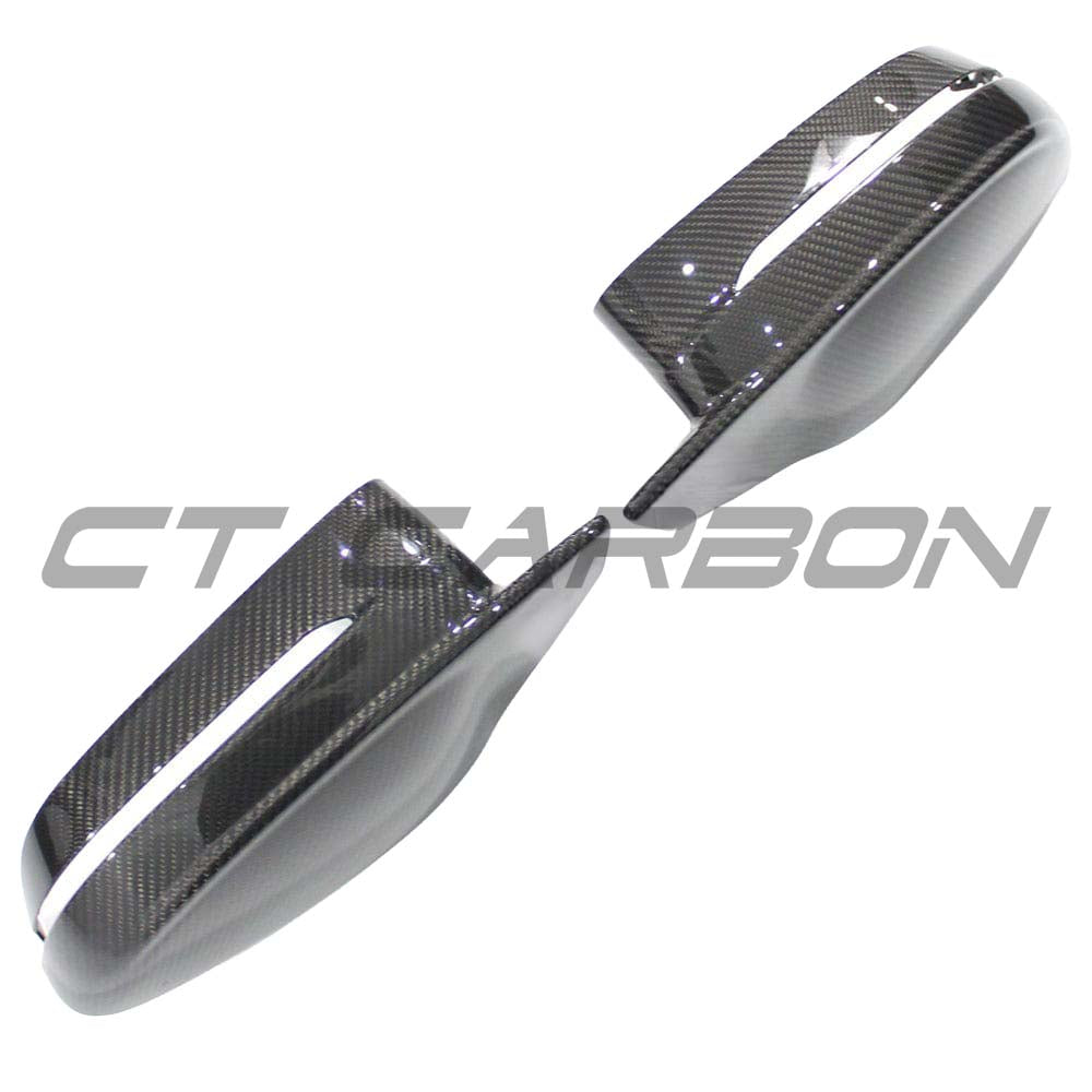 BMW G87 M2 CT Design carbon fiber mirror kit with replacement mirrors, RHD, featuring sleek, lightweight carbon fiber design by CT Carbon.