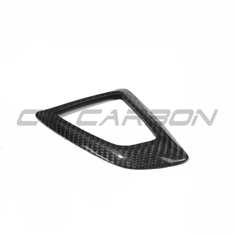BMW Fxx ZF shifter surround by CT Carbon, LHD accessory with carbon fiber finish, designed for BMW Fxx models.