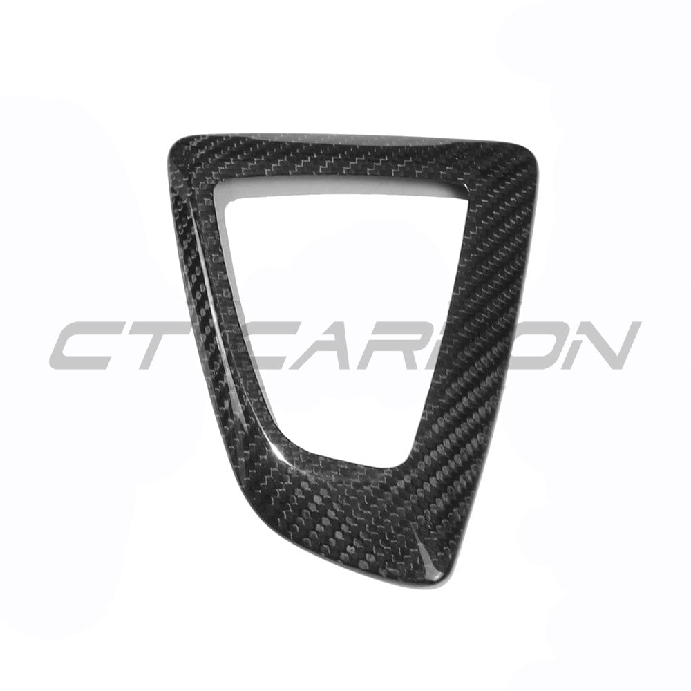CT Carbon BMW Fxx ZF shifter surround set for LHD, durable carbon fiber accessories for BMW Fxx series interior.
