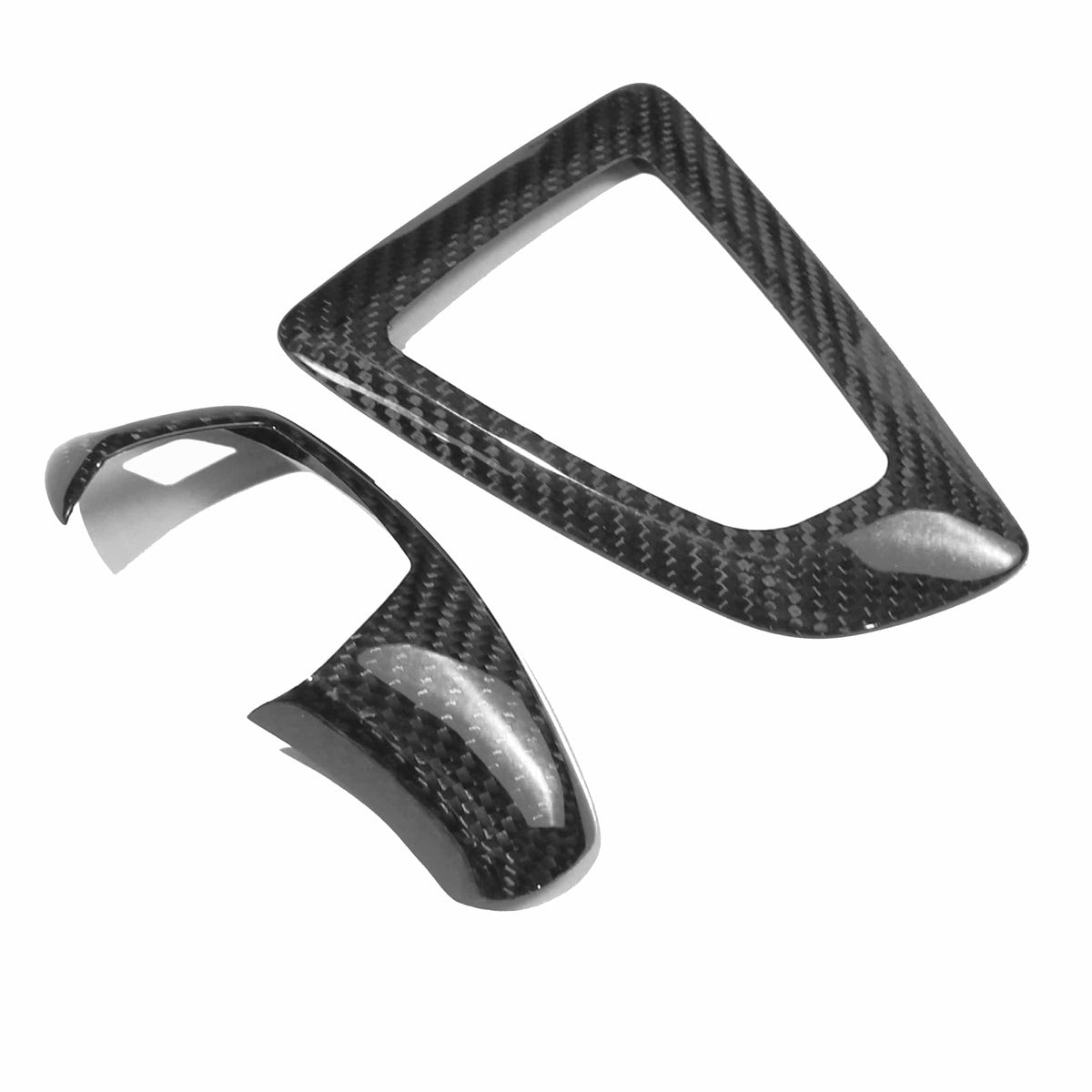BMW Fxx ZF shifter and surround set by CT Carbon, LHD accessories with carbon fiber finish, designed for BMW Fxx models.
