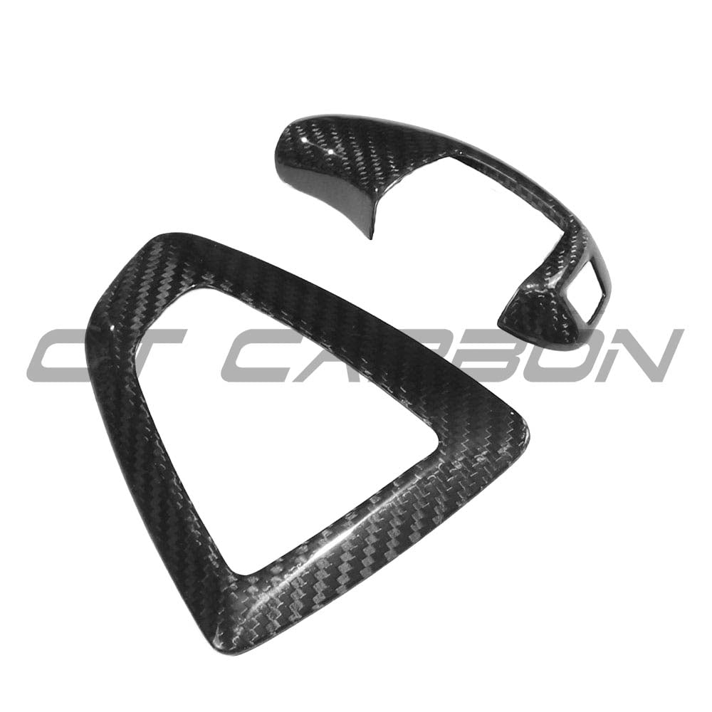 BMW Fxx ZF shifter and surround set by CT Carbon, RHD, with carbon fiber finish, designed for BMW Fxx models.