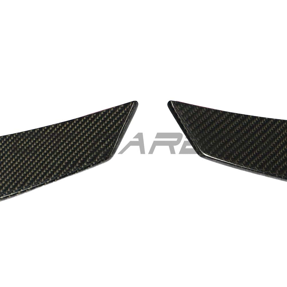 Carbon fiber side canards for Audi R8 V10 Gen 2 by CT Carbon, shown mounted on the sporty side panels of the car.