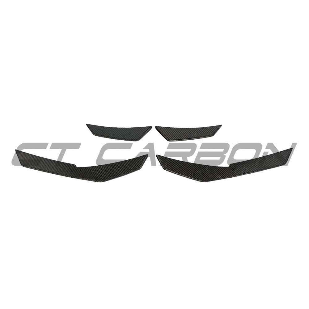 Carbon fibre side canards for Audi R8 V10 Gen 2, designed by CT Carbon, shown on the car's side profile.