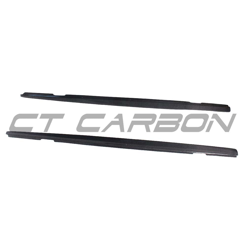 BMW 2 Series F22 carbon fibre side skirts kit by CT Carbon, featuring MP style side skirts with a sleek, lightweight finish.