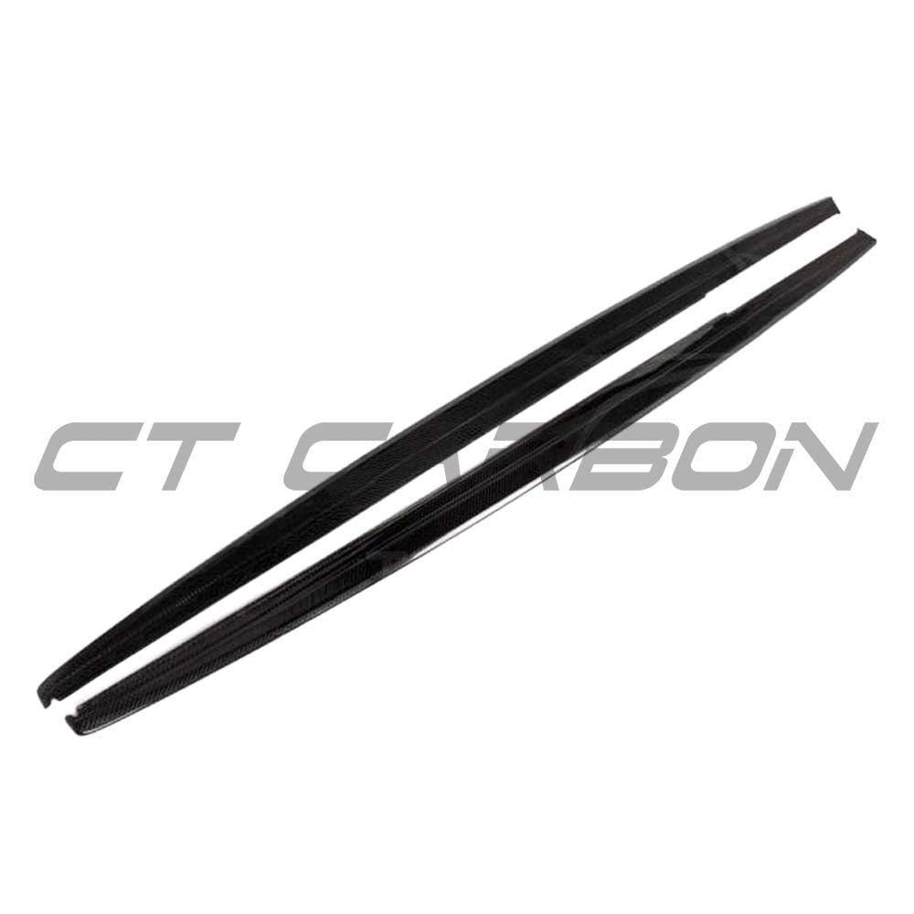 BMW F30 3 Series 2011-2019 CT Carbon side skirts in full carbon fibre, MP style, designed for a sporty upgrade.
