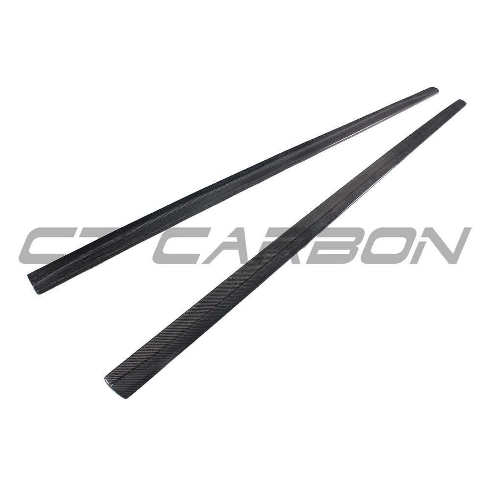 BMW F32 F33 4 Series carbon fibre side skirts by CT Carbon, featuring MP style for enhanced sporty appearance.