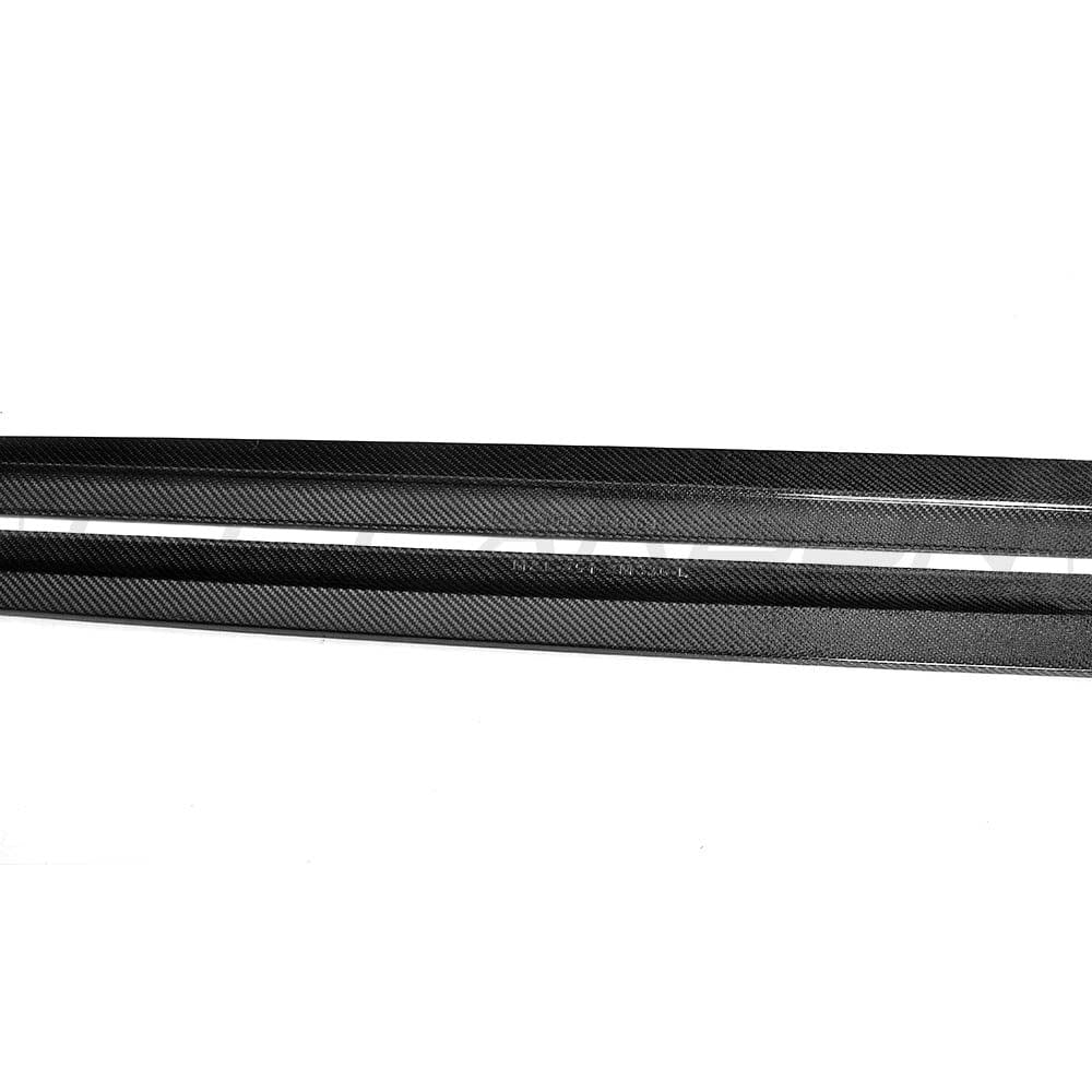 BMW G30 5 Series carbon fibre side skirts kit by CT Carbon, designed for sporty, aerodynamic enhancement.