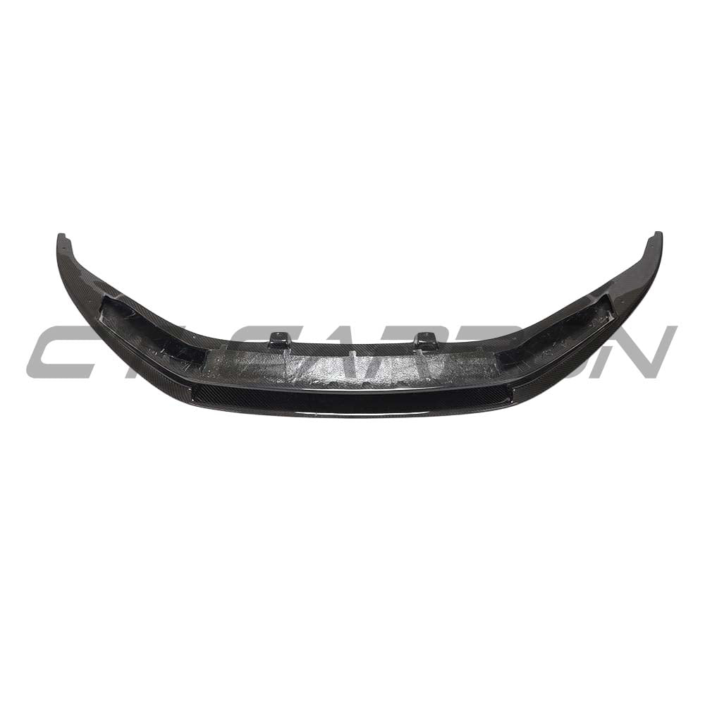 CT Carbon Audi R8 V10 Gen 2 carbon fibre V-style splitter showing aerodynamic design and sleek finish.