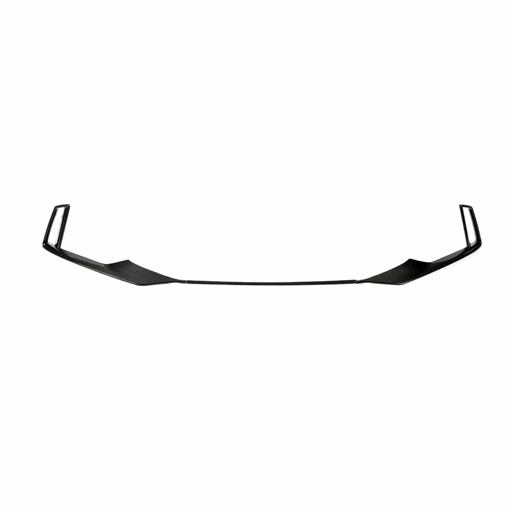 Carbon fibre bumper trim for Audi RS3 8V facelift, featuring V-style splitter by CT Carbon, automotive accessories.