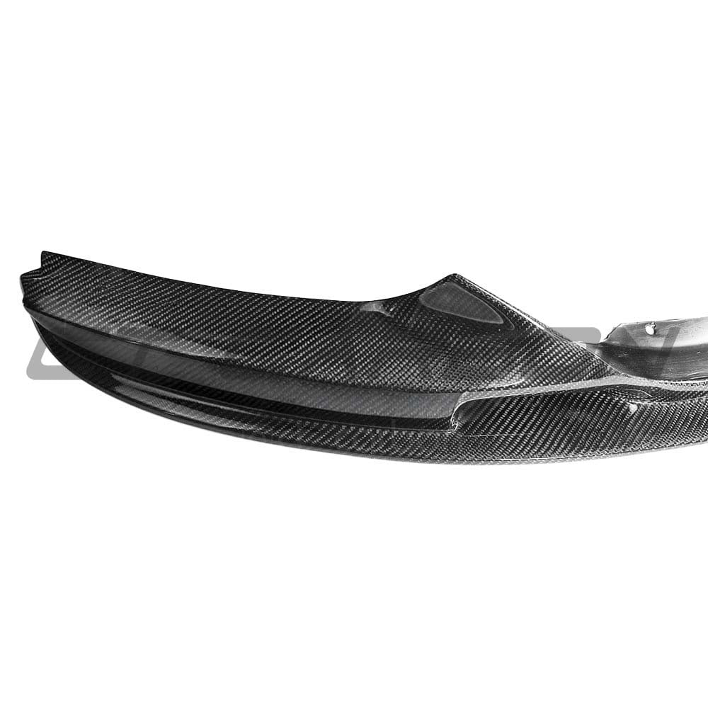 BMW 2 Series F22 2014-2020 CT Carbon full carbon fiber front lip splitter kit with OEM design and splitters.