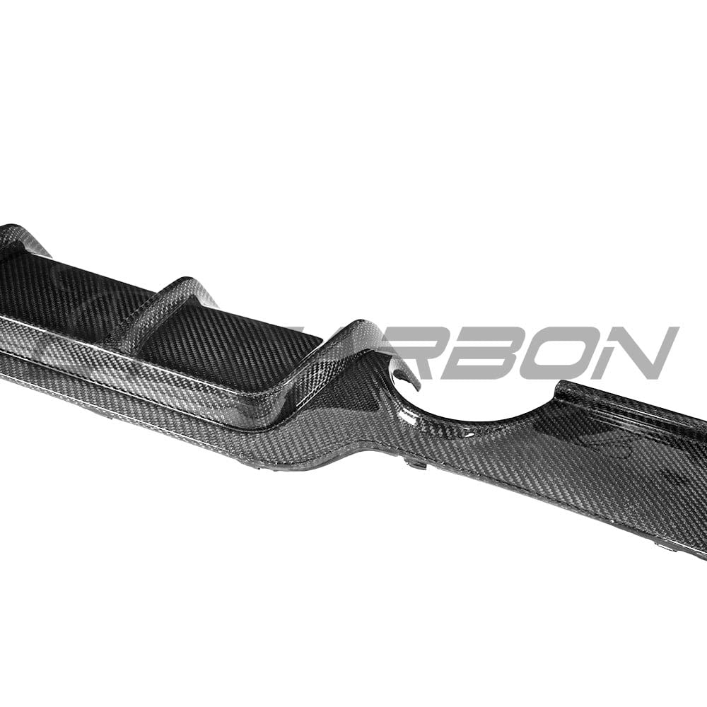 BMW F32 4 Series Coupe CT Carbon full carbon fiber kit with twin exhaust, showing splitter and aerodynamic enhancements.