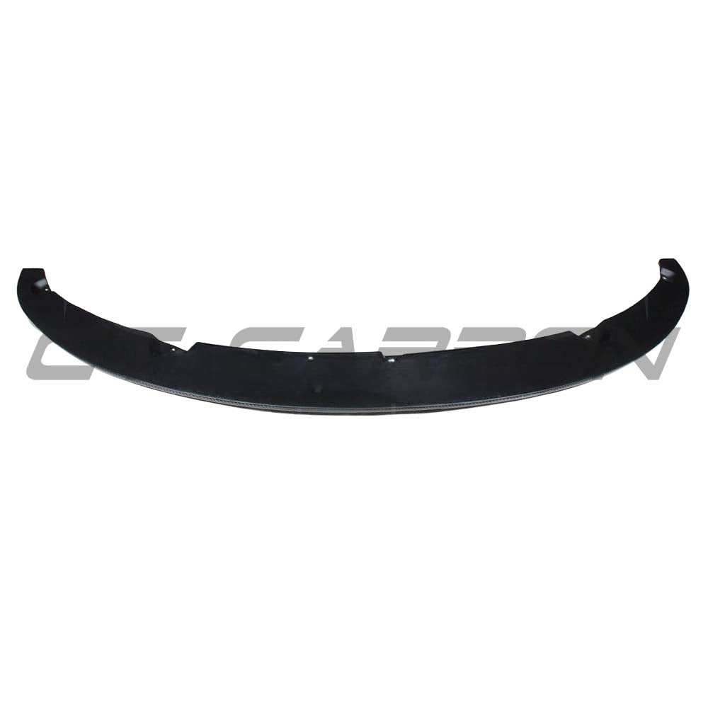 BMW F32/F33/F36 4 Series carbon fibre splitter by CT Carbon, showcasing the V1 M Performance style on a sleek car front.