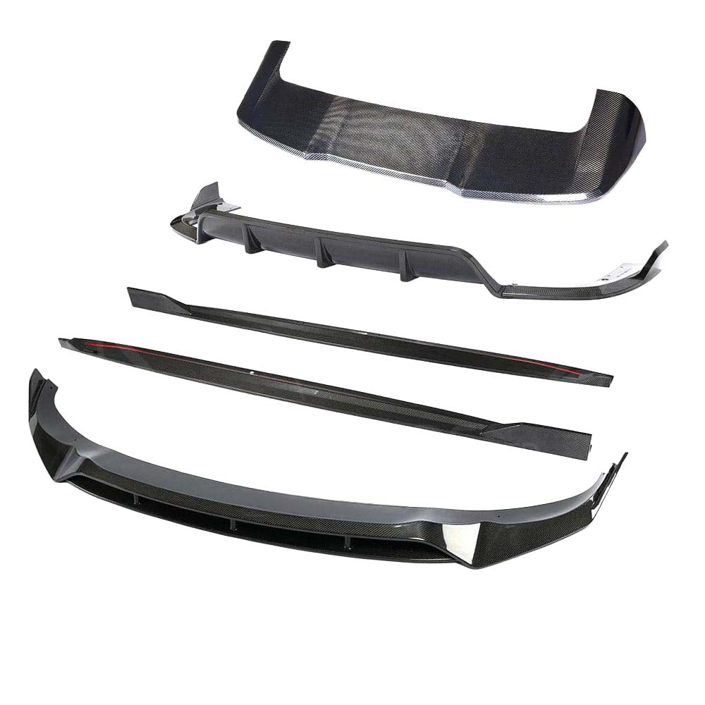 BMW G05 X5 full carbon fibre kit by CT Carbon, featuring a splitter and aerodynamic components in glossy carbon fiber.