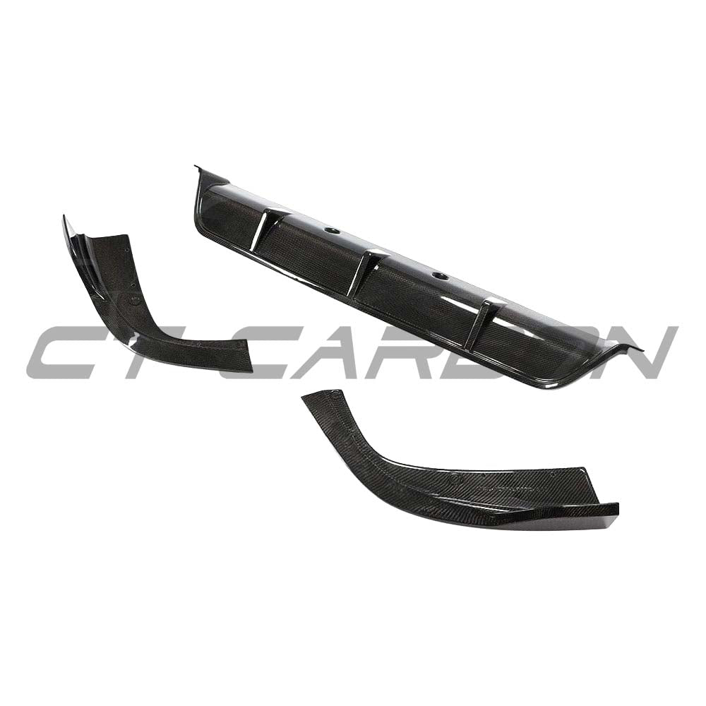 BMW G05 X5 full carbon fibre kit by CT Carbon, featuring splitters and aerodynamic components, showcased on a silver SUV.
