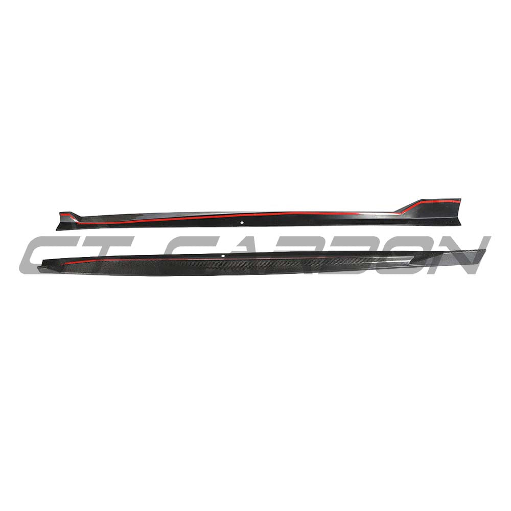 BMW G05 X5 full carbon fiber kit by CT Carbon, showing detailed carbon fiber splitter and aerodynamic enhancements.
