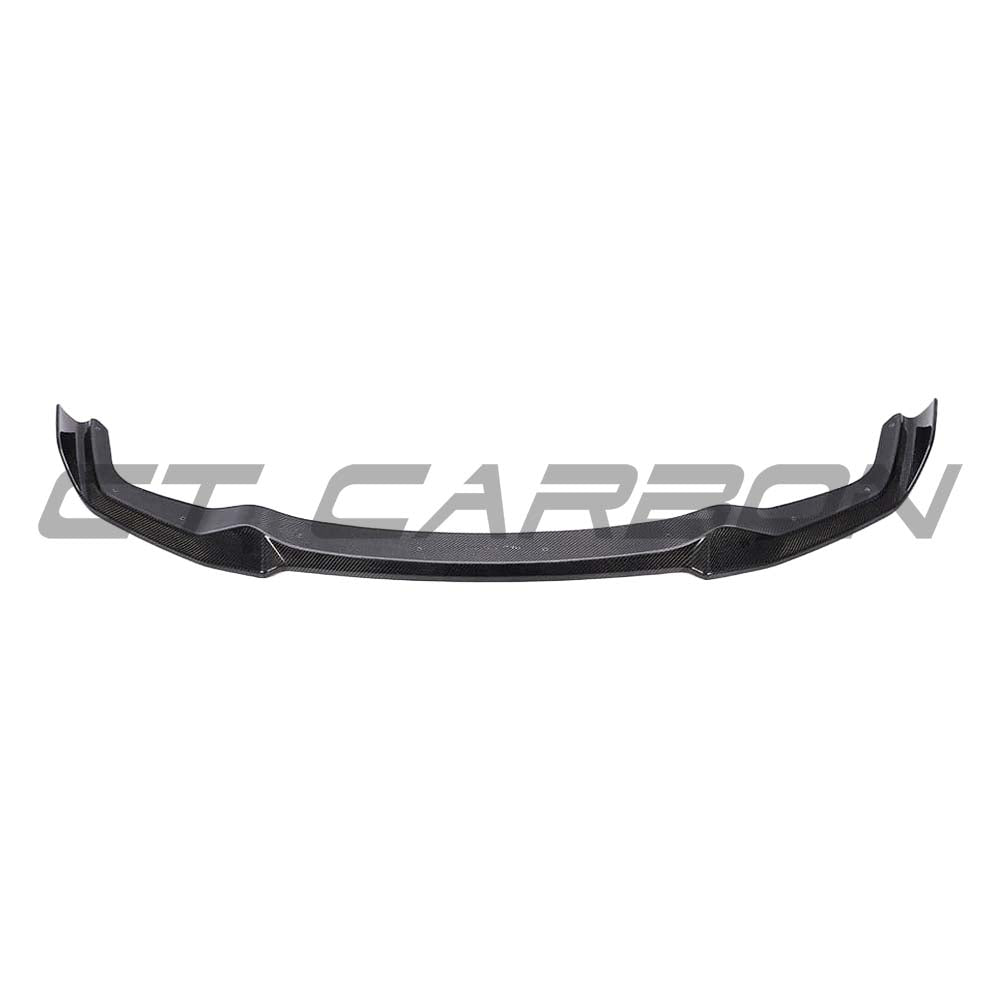 BMW F87 M2 2016-2018 carbon fibre splitter kit by CT Carbon, featuring V6 design with detailed carbon fiber texture and sporty style.
