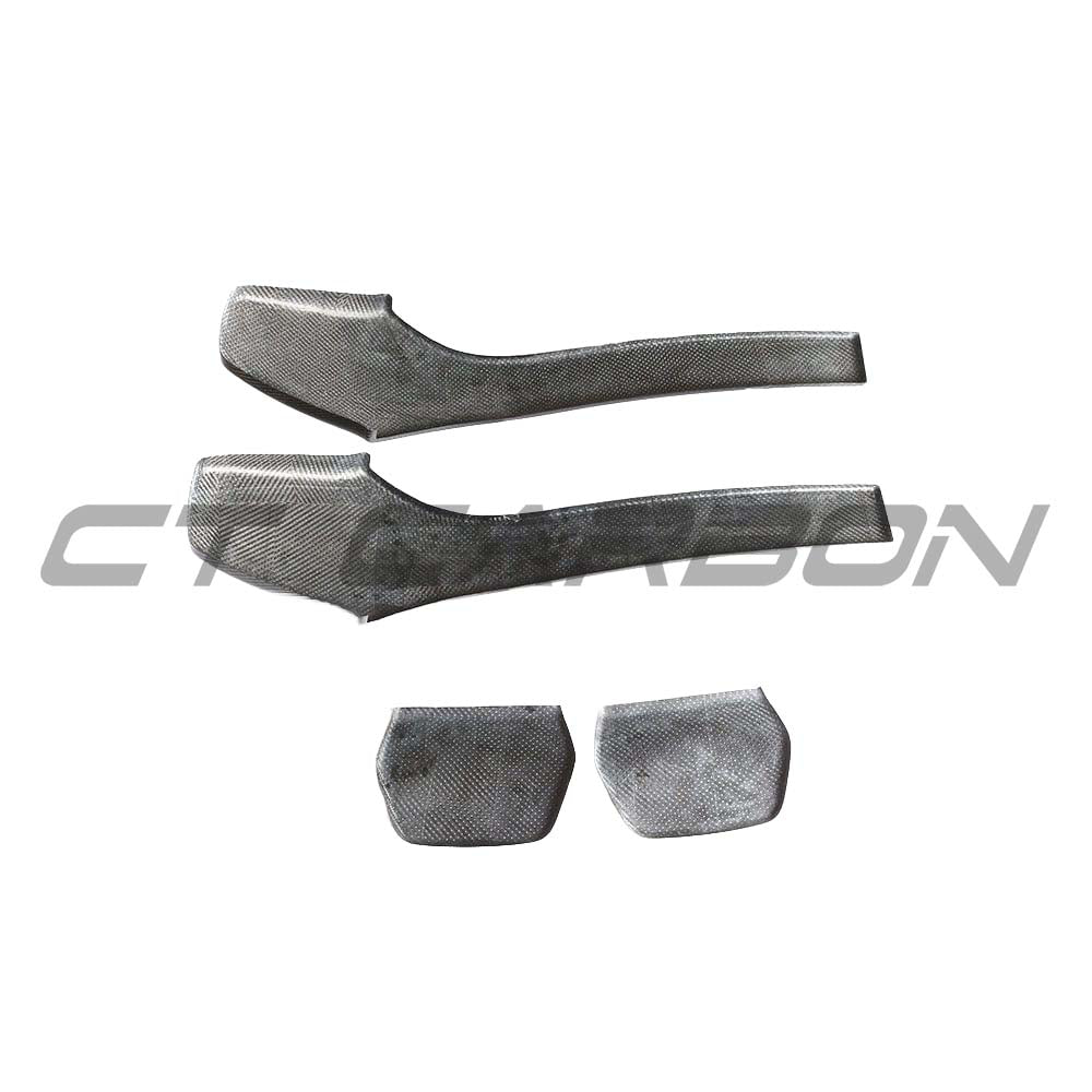 Carbon fibre seat back accessory for BMW M2C, M3, M4 (F87, F80, F82, F83) by CT Carbon, shown on vehicle interior.