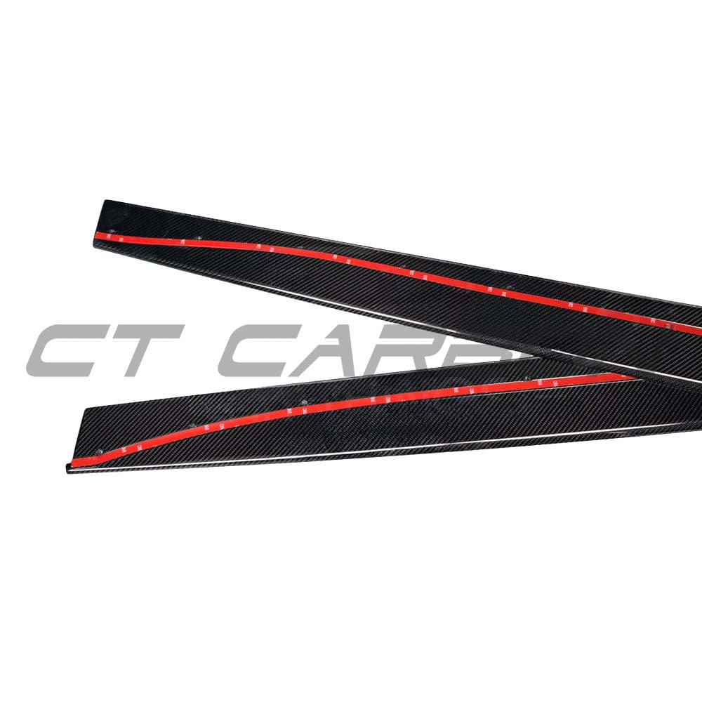 Full view of a BMW M3 F80 saloon with CT Carbon full carbon fibre kit, including splitters and aerodynamic enhancements.