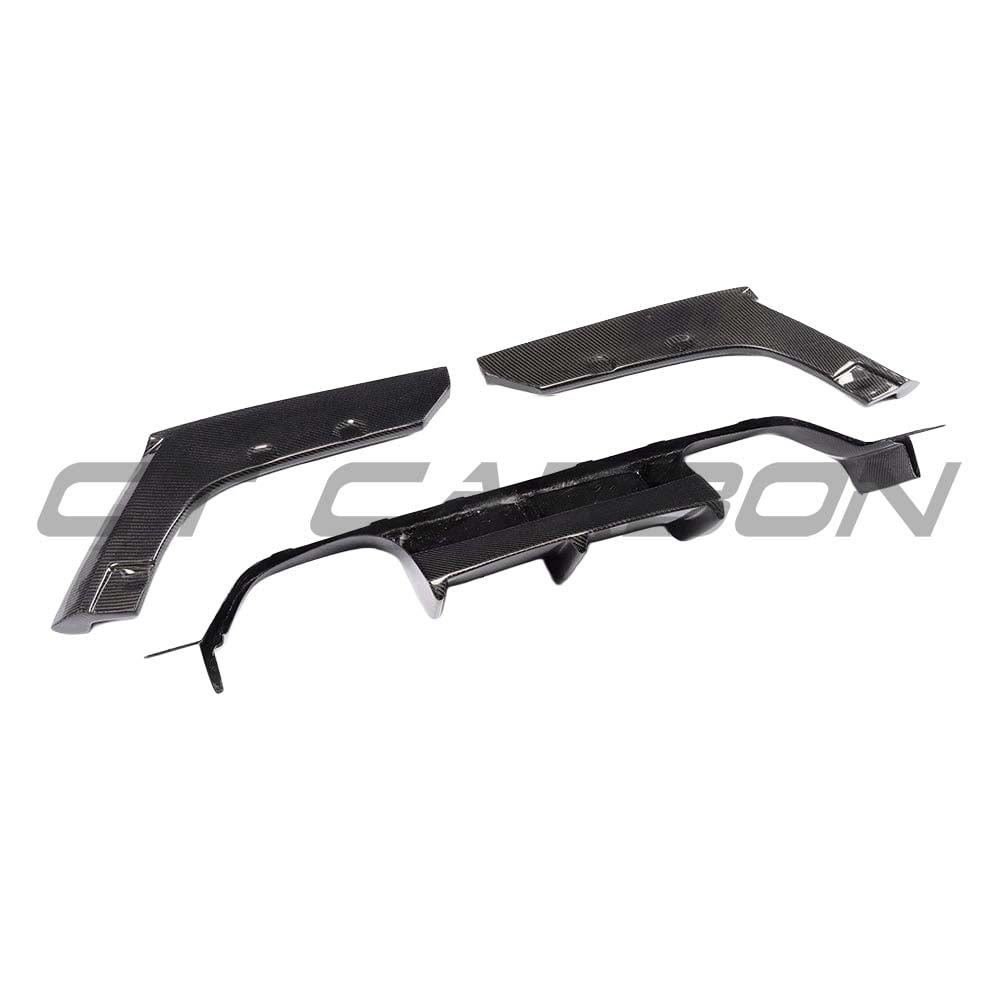 Full BMW M3 F80 carbon fibre kit by CT Carbon, including splitter and body panels, crafted from lightweight carbon fibre.