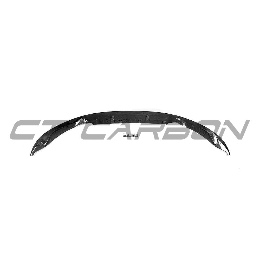 CT Carbon BMW M3 M4 F80 F82 F83 carbon fiber splitter, 3D style front splitter for sporty, aerodynamic enhancement.