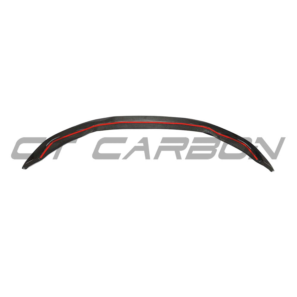 BMW M3 M4 F80 F82 F83 carbon fibre splitter by CT Carbon, showcasing the sleek V8 style aerodynamic upgrade.