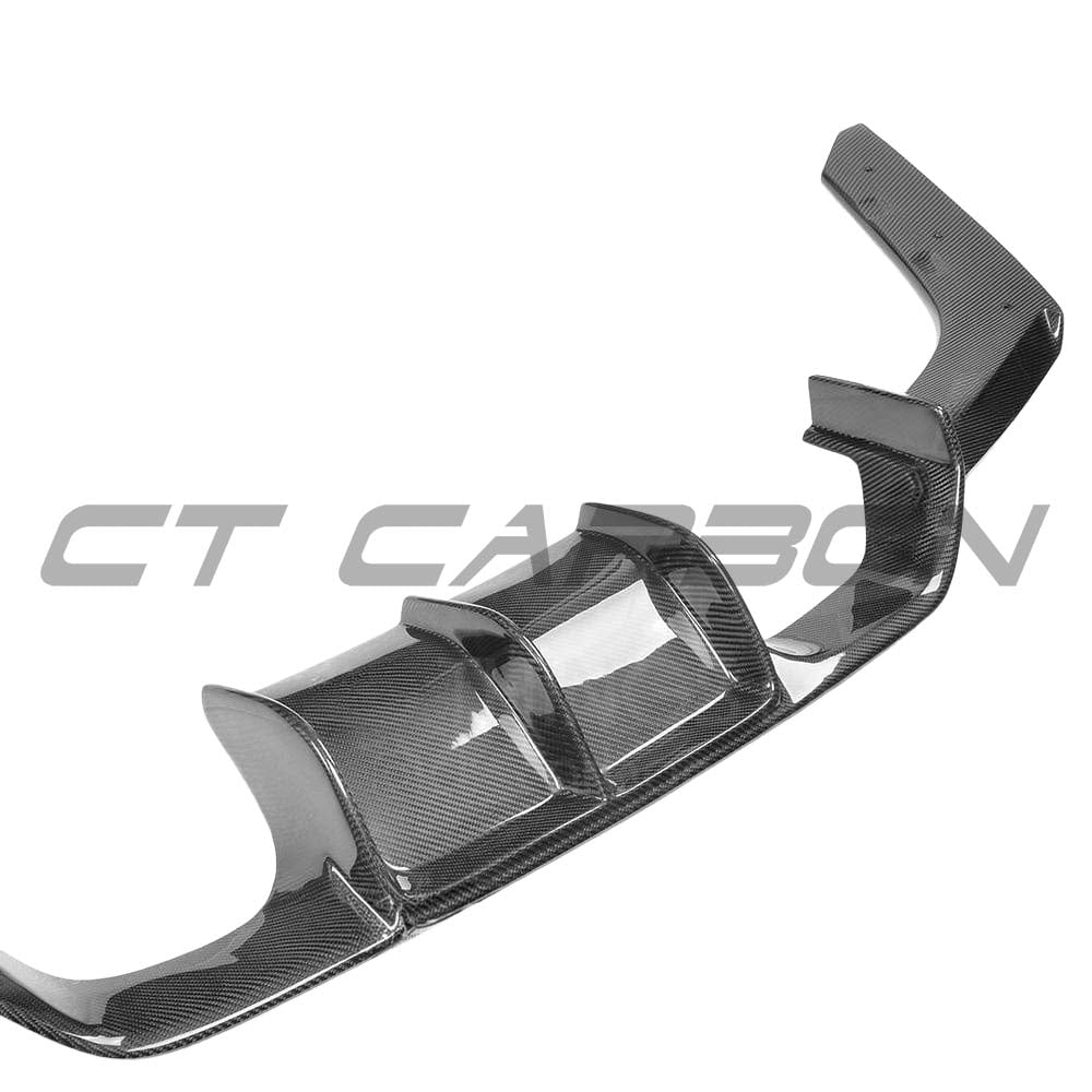 BMW F82 M4 Coupe 2014-2020 CT Carbon full carbon fibre kit including V-style splitter, shown on the vehicle.