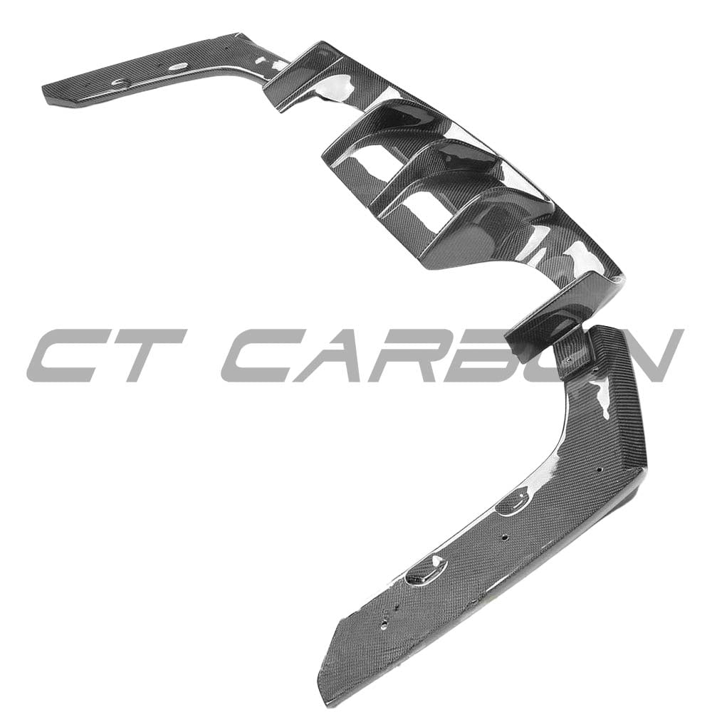 BMW F82 M4 coupe 2014-2020 full carbon fibre kit by CT Carbon, including splitters and aerodynamic components, V-style design.
