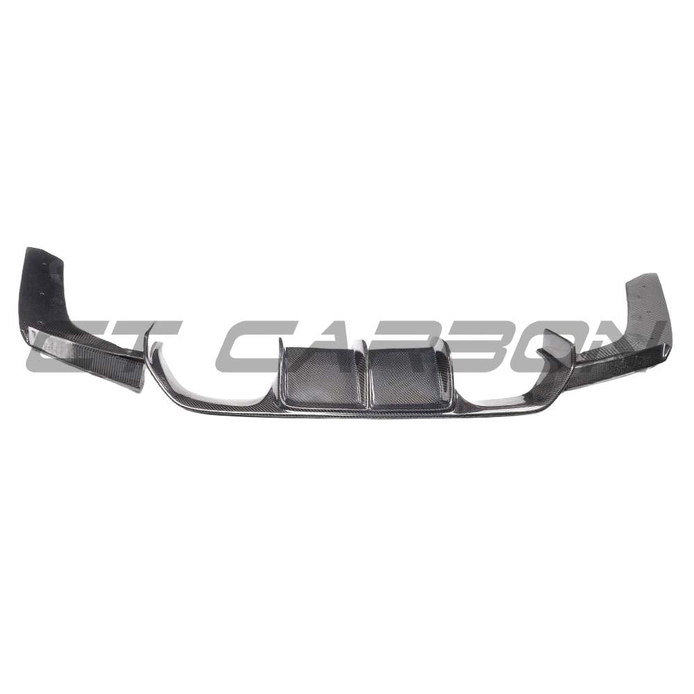 Full BMW F82 M4 Coupe 2014-2020 CT Carbon V3 full carbon fiber kit with splitters and aerodynamic parts, displayed on the car.