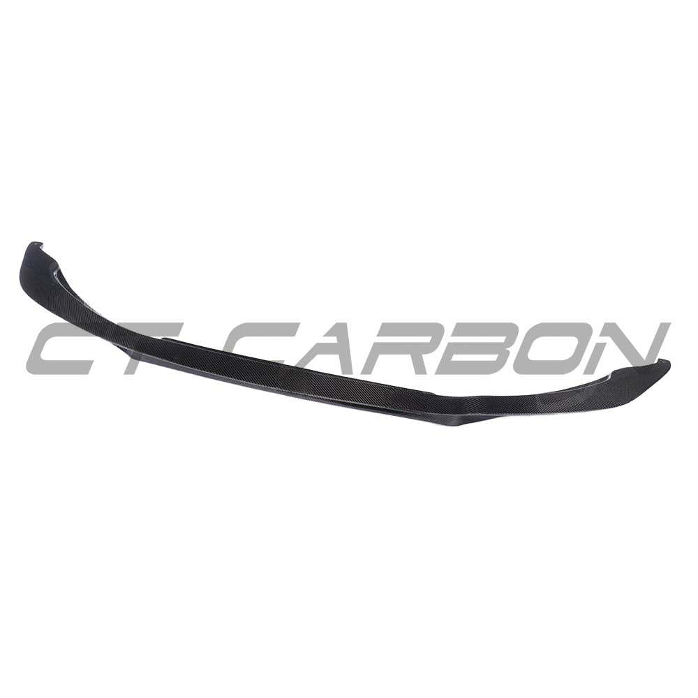 BMW F82 M4 Coupe 2014-2020 CT Carbon full carbon fiber V-style kit with splitter and aerodynamic components, detailed close-up.