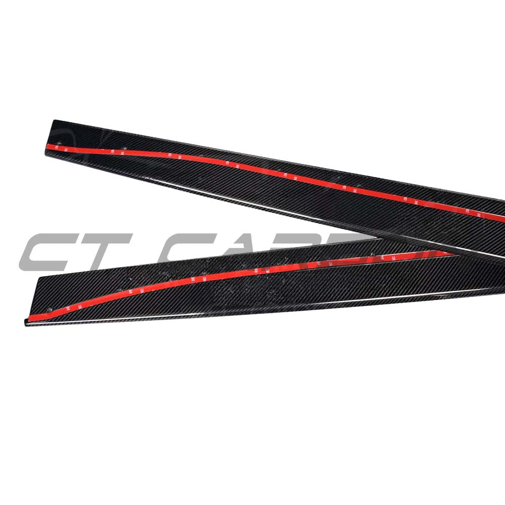 Full view of CT Carbon BMW F82 M4 Coupe V-style full carbon fibre kit including splitters and exterior components.