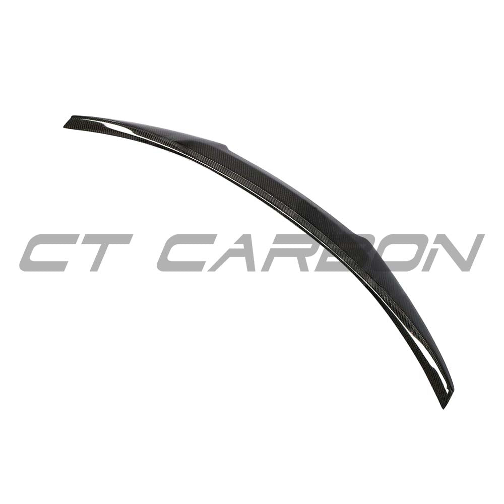BMW F82 M4 Coupe 2014-2020 CT Carbon V3 full carbon fibre kit with splitter and V-style accents, showcasing lightweight performance parts.
