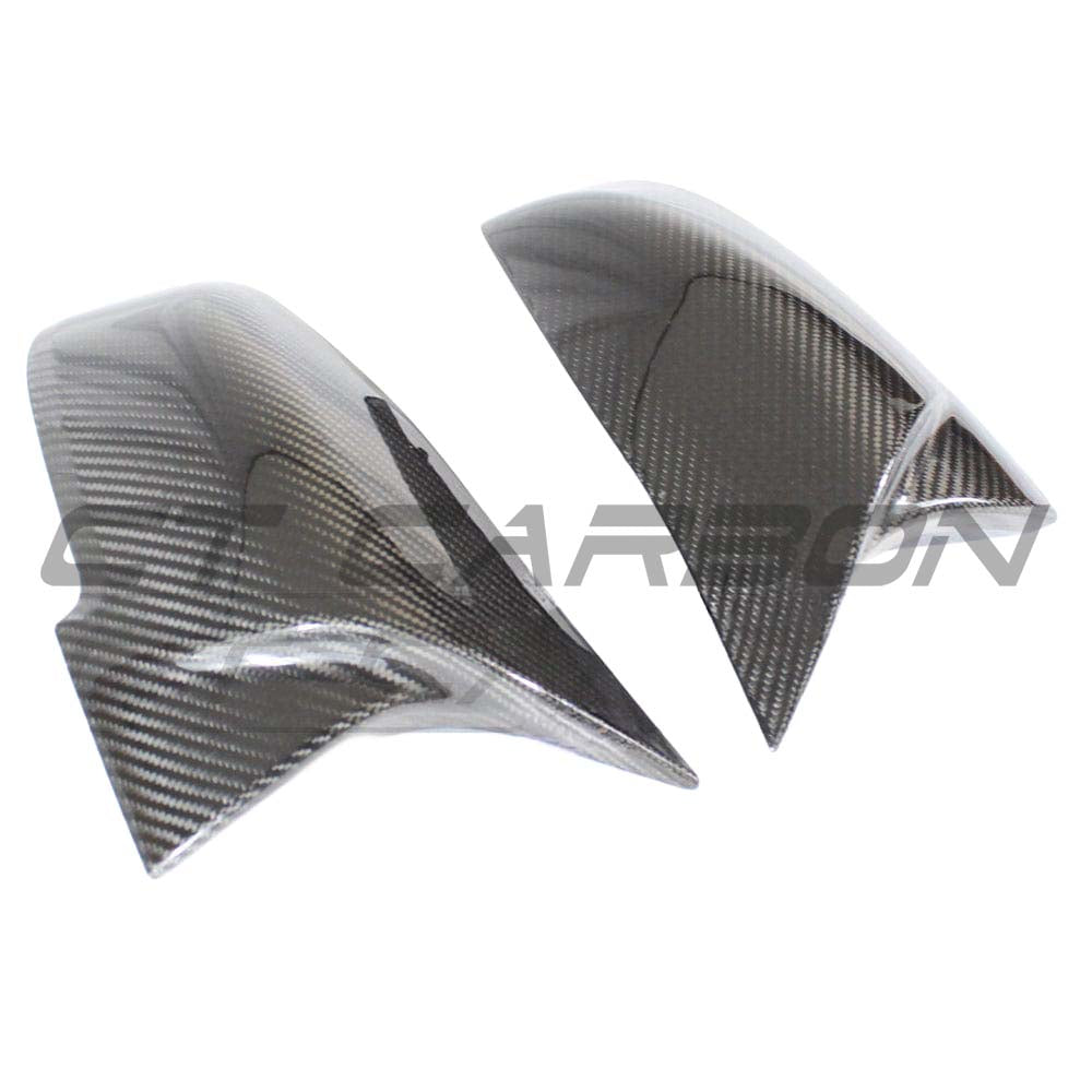 BMW Fxx Series carbon mirror replacement by CT Carbon, showing sleek OEM-style side mirrors with a carbon fiber finish.