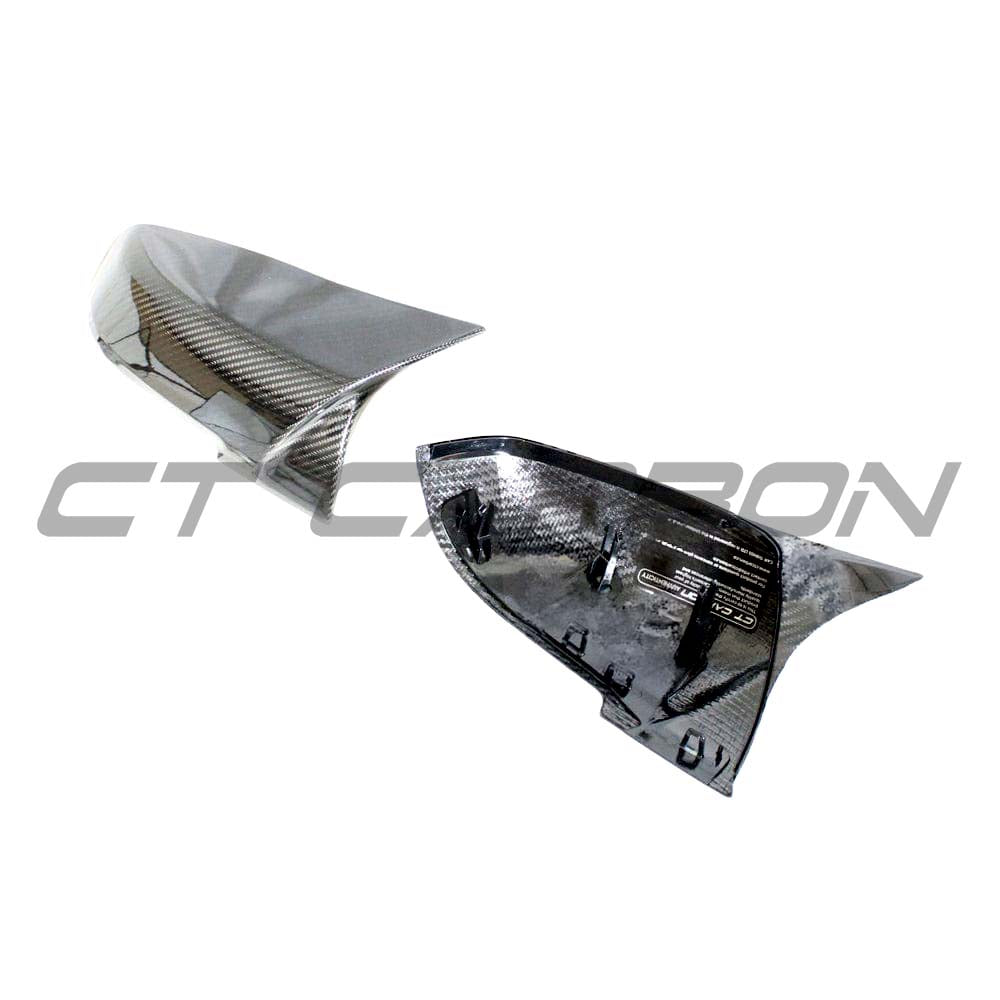 BMW Fxx 1-4 Series CT Carbon mirror replacement with split design, featuring OEM M-style carbon fiber finish.
