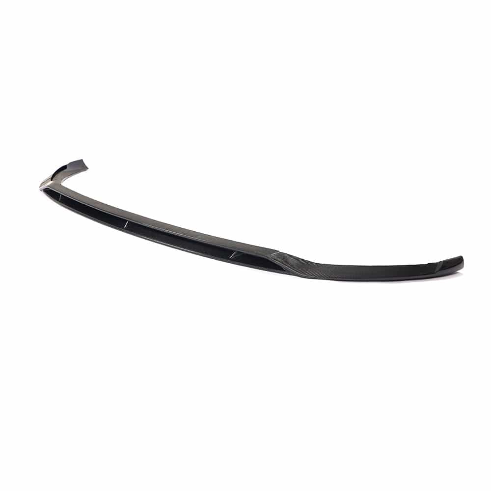 Carbon fiber splitter for Mercedes C43 and C-Class W205 facelift, CT Carbon V1, shown on vehicle's front bumper.