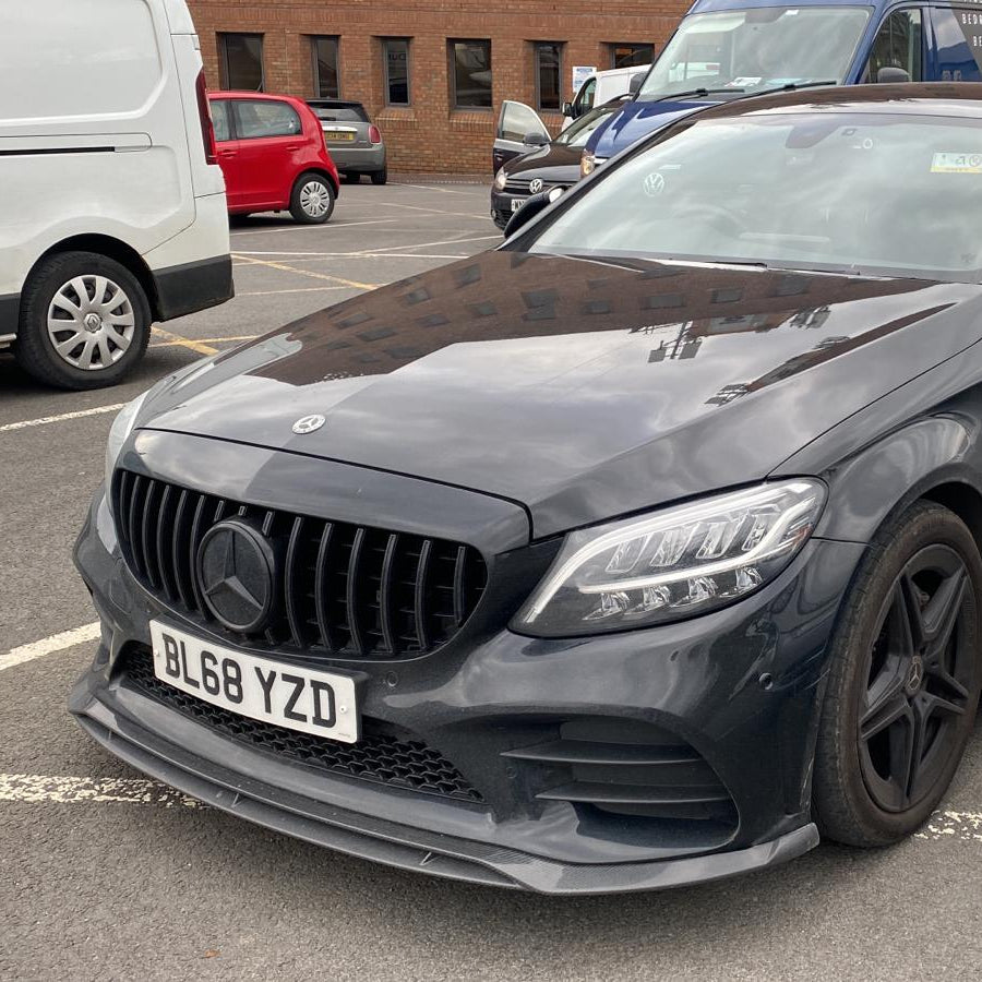 MERCEDES C43 & C CLASS W205 FACELIFT CARBON FIBRE SPLITTER - V1