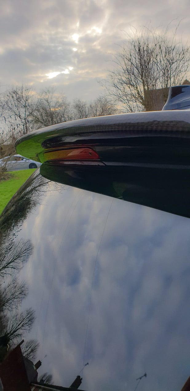 BMW 1 Series F20 M-Sport CT Carbon spoiler showing a sleek 3D-style carbon fiber design on the car's rear.