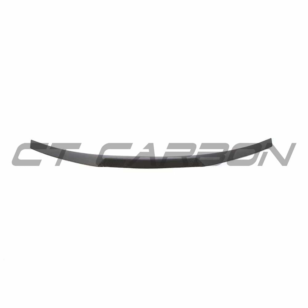 BMW F32 4 Series carbon fibre spoiler by CT Carbon, V1 style, mounted on the car showing sleek aerodynamic design.