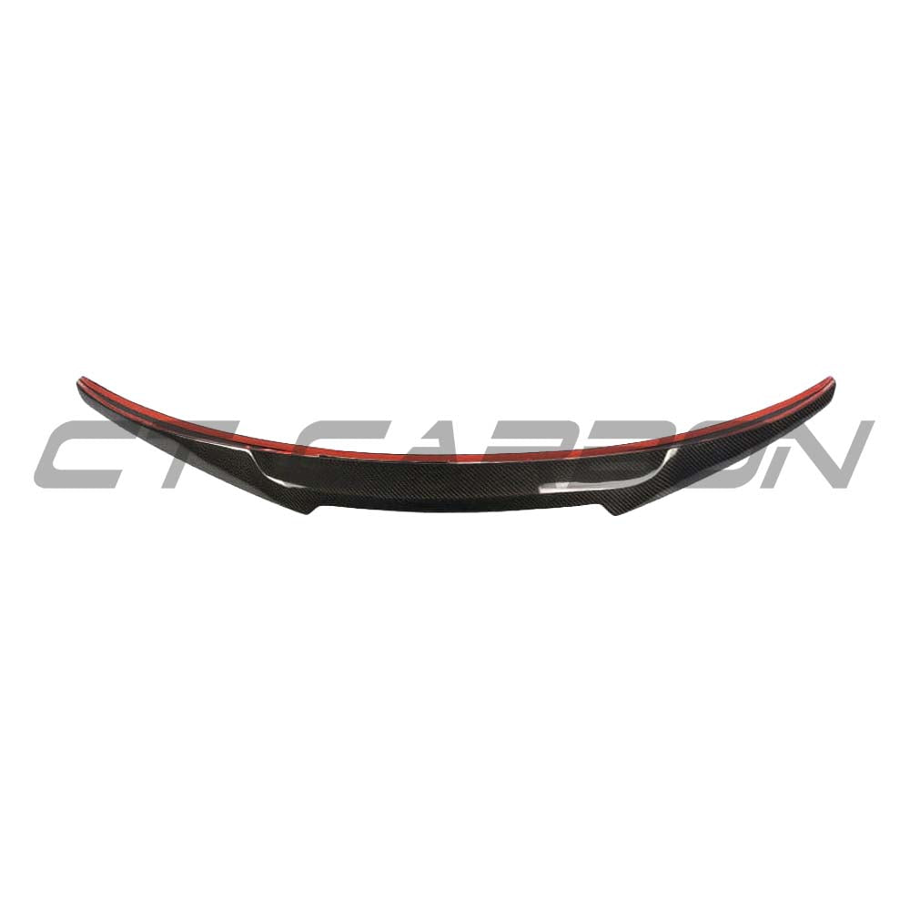 BMW F36 4 Series Gran Coupe carbon fibre spoiler by CT Carbon, M4 style, showcasing the sleek aerodynamic design.