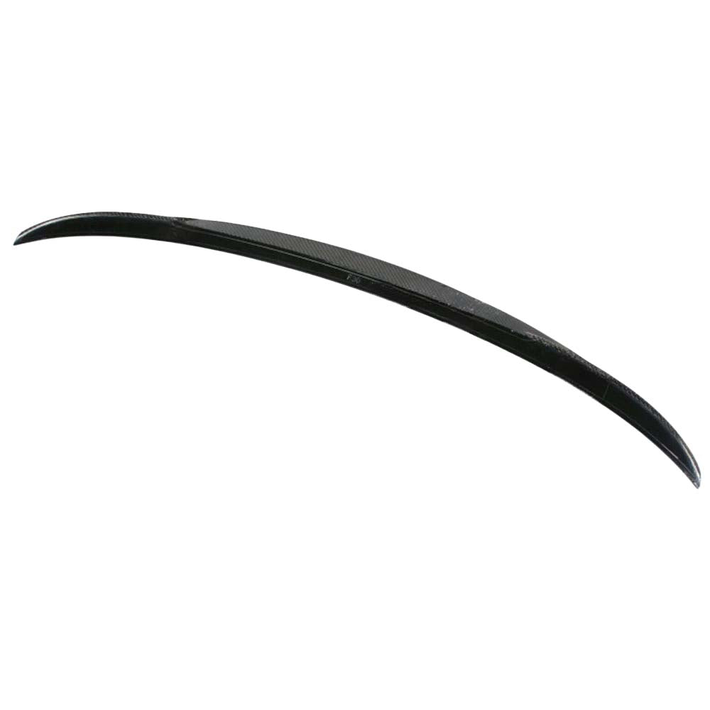 BMW M3 F80 and F30 carbon fibre spoiler by CT Carbon, lightweight rear boot spoiler with sporty MP style design.