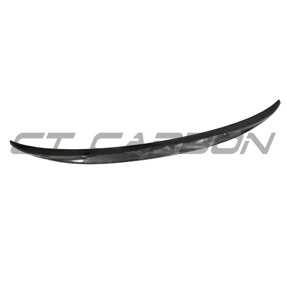 BMW M3 F80 and F30 carbon fibre spoiler by CT Carbon, rear boot spoiler with sleek MP-style design for 3 Series models.