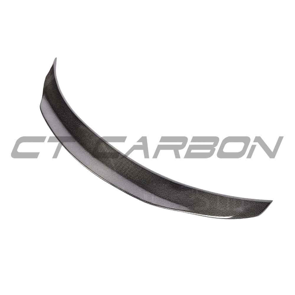 CT Carbon Mercedes C63/C63S W205 Coupe carbon spoiler ducktail style, sporty roofline enhancement for Mercedes performance coupe.