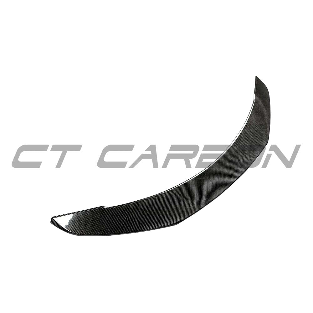 Tesla Model 3 2017-2023 CT Carbon V-style carbon fibre spoiler, rear automotive accessory, lightweight and aerodynamic design.