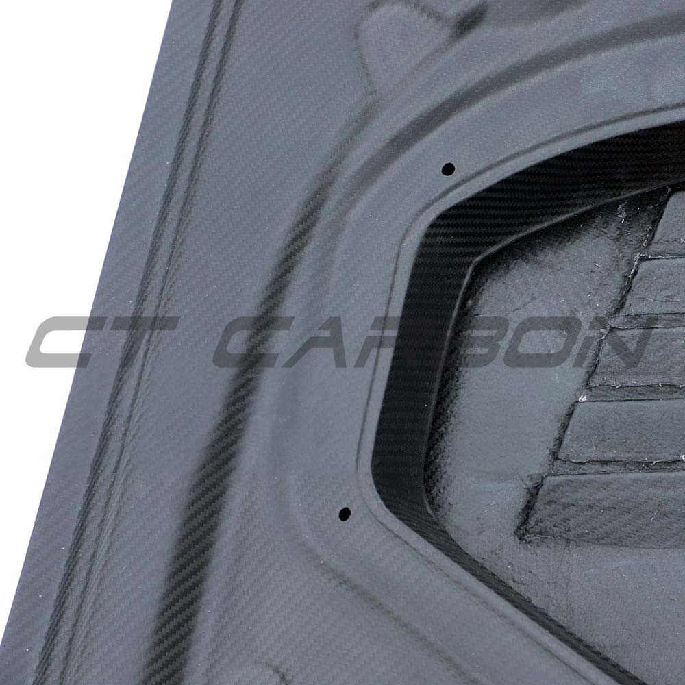 BMW M2, M2C, F87, F20, F22 series carbon fiber bonnet by CT Carbon, showing the sleek, lightweight hood with carbon fiber finish.