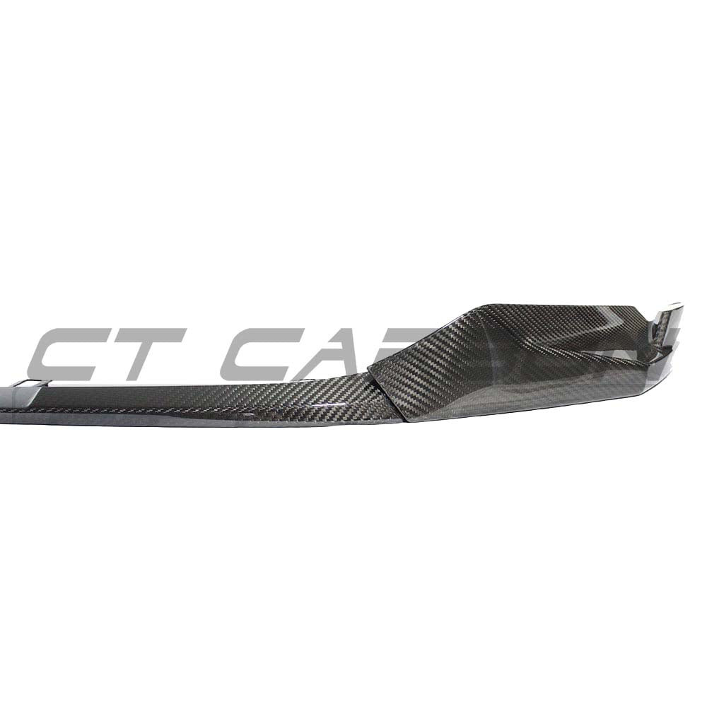 BMW G81 M3 Touring 2022+ CT Carbon full carbon fibre kit, showing front splitter and aerodynamic parts on the vehicle.