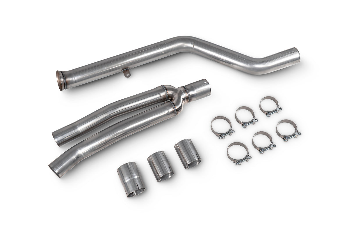 Scorpion Exhausts GPF Delete Pipe for BMW G20 G21 M340i xDrive and G22 M440i GPF models, showing the pipe component.