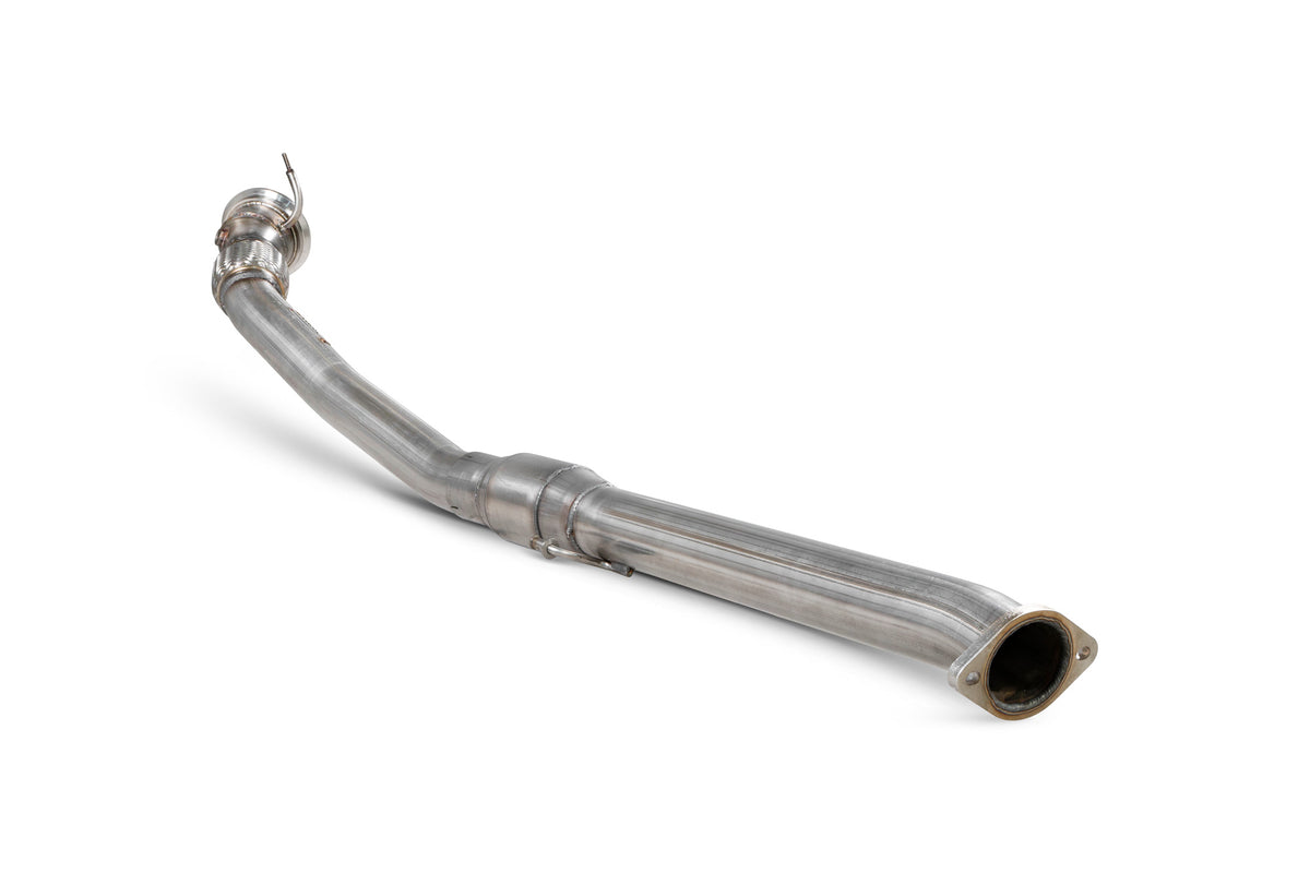 Scorpion Toyota GR Yaris sports cat downpipe with high flow sports cat and GPF delete, installed on the pre-facelift model.