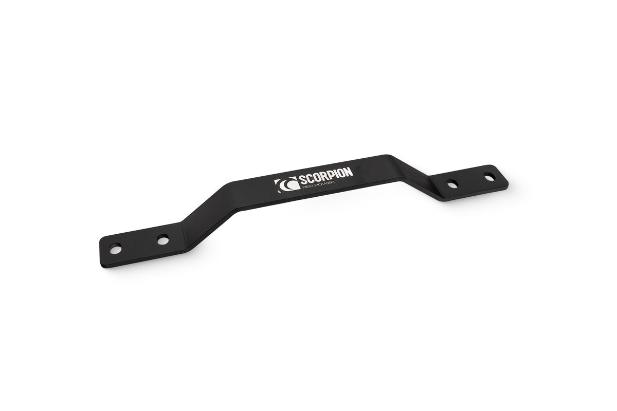Scorpion Audi RSQ3 (F3) exhaust tunnel brace showing metal construction and mounting points for engine stability.